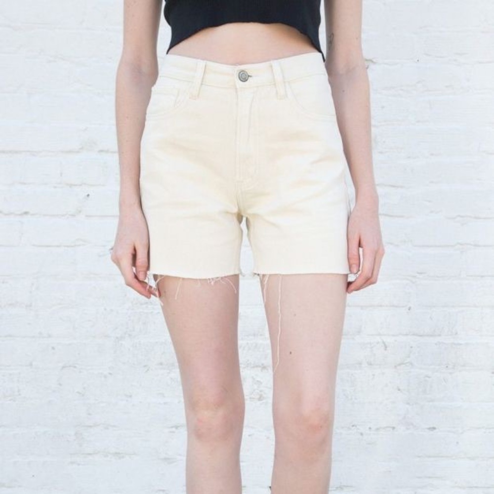 Brandy Melville cream molly shorts